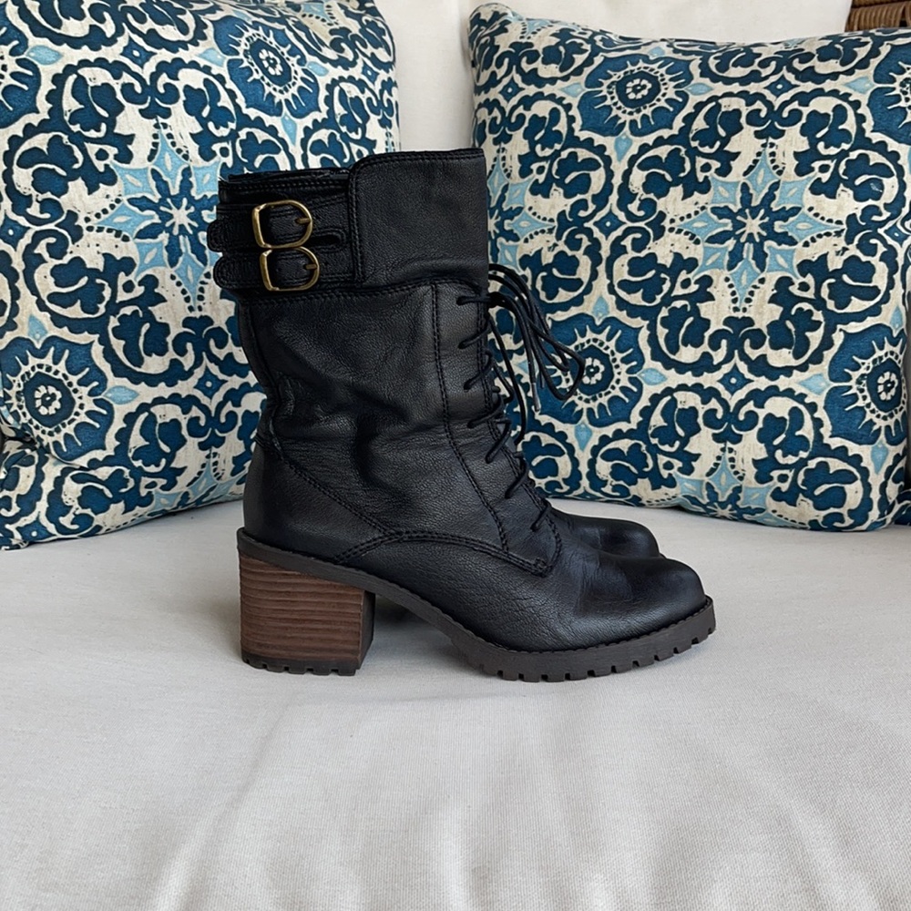 Lucky Brand Leather Side Zip Boots - NWOT - Picture 2 of 8